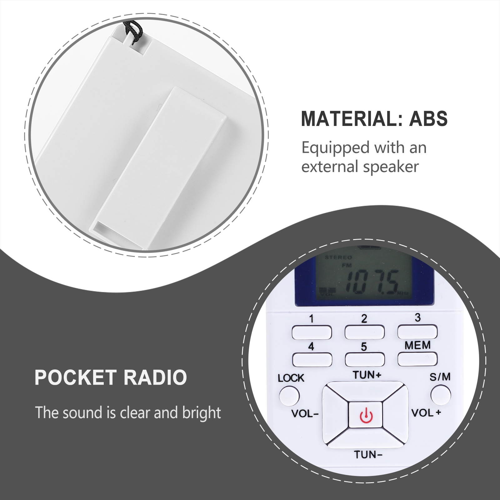 Digital Display Dual Channel Single Band Mini Conference Radio without Battery