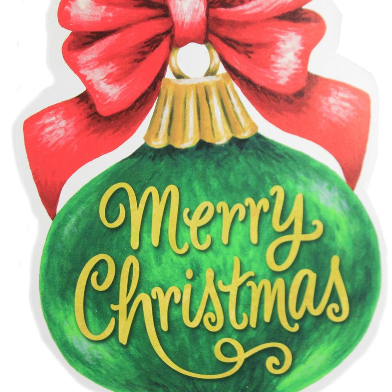 Home & Garden 16.5" Christmas Ornament Hang Around Holiday Red Bow Custom Decor  -  Decorative Door Danglers