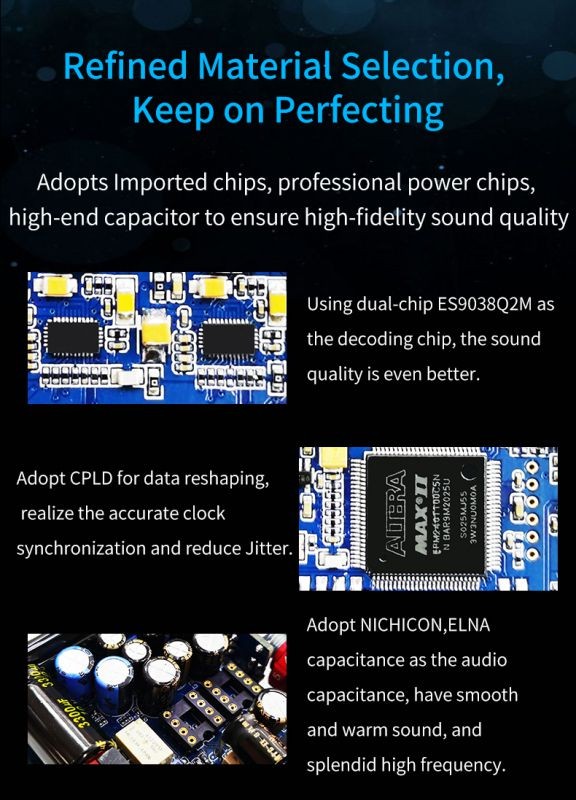 XDUOO XD05 BAL Portable HIFI Balanced DAC Decoder Bluetooth Headphone Amplifier Dual ES9038 DSD512 PCM32Bit/768KHz USB