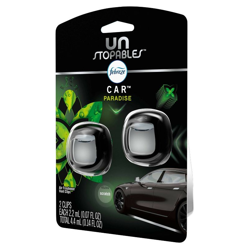 Febreze Unstopables Car Odor-Eliminating Car Freshener Vent Clip Paradise - 06oz/2ct