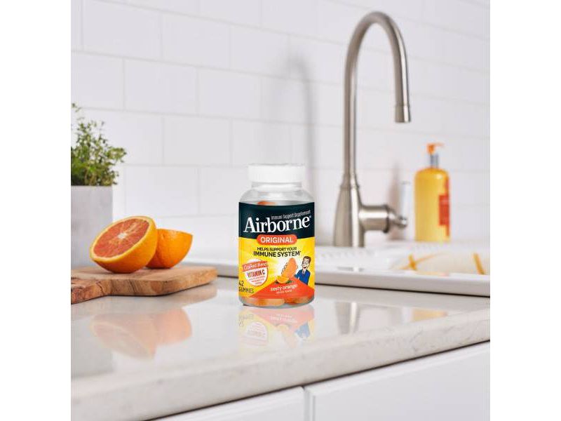 Airborne Immune Support Gummies with Vitamin C & Zinc - Orange - 42ct