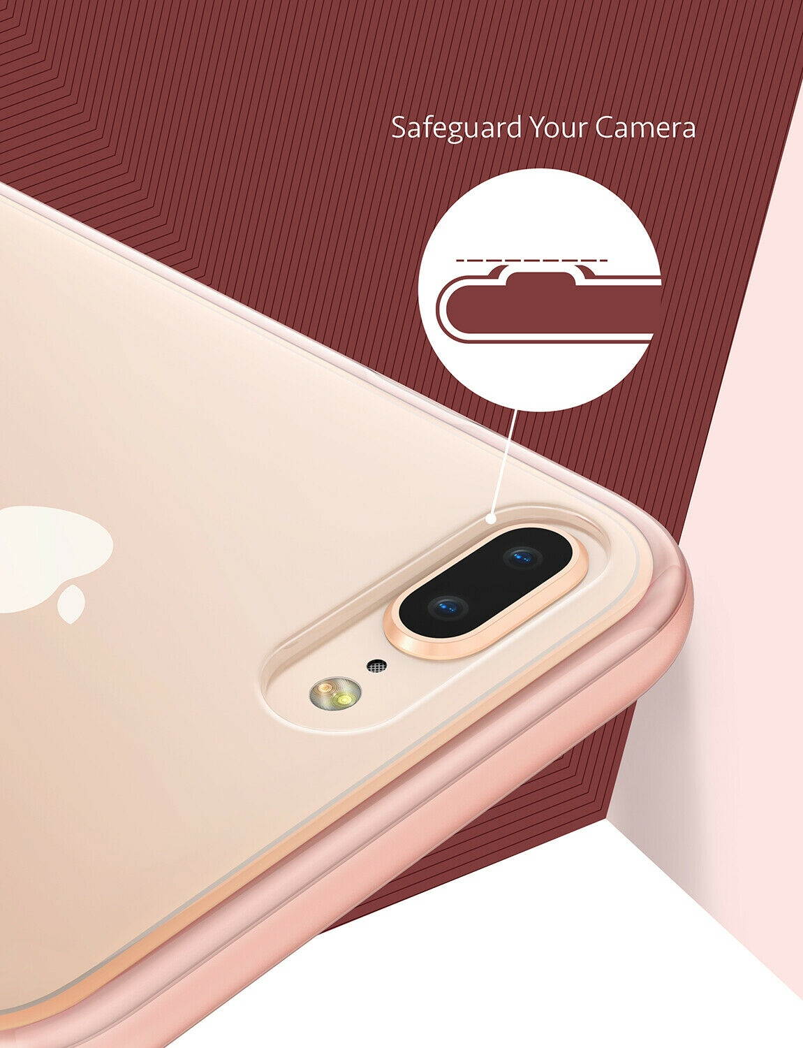 KARAPAX Ice Case Semi-Transparent Hard Back Soft Bumper for iPhone 8 Plus