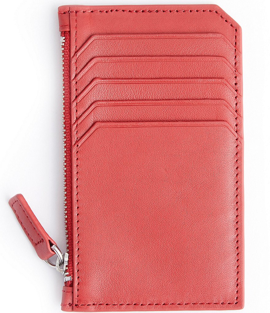 ROYCE New York Leather Slim Zippered Wallet