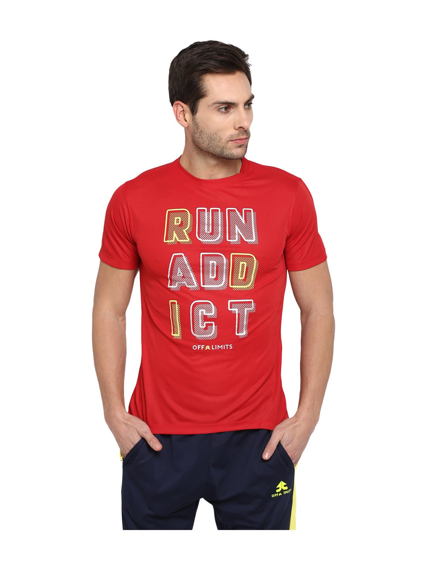 OFF LIMITS Red Short Sleeves Printed T-Shirt