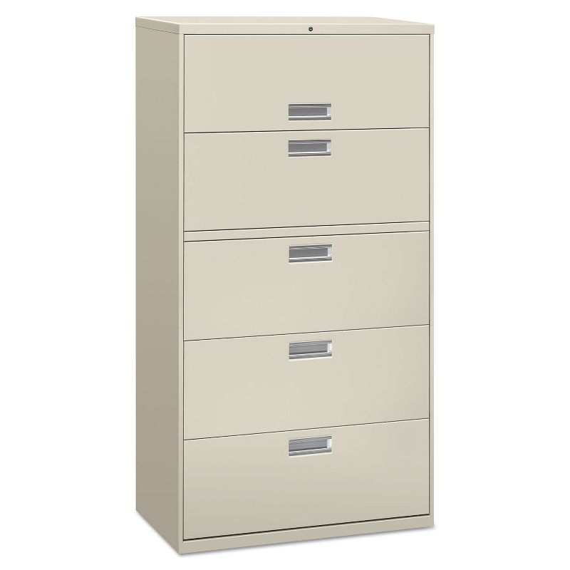 Alera Lateral File 5 Drawer 36w x 19.25d x 67h Light Gray LF3667LG