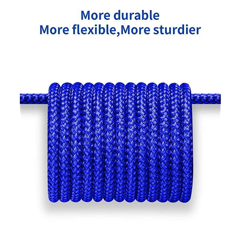 USB Type C Cable 3A Fast Charging 2Pack 66ft  USBA to USBC Charge Braided Cord Compatible with Samsung Galaxy S10 S9 S8 S20 Plus A51 A11Note 10 9 8 PS5 Controller USB C ChargerBlue