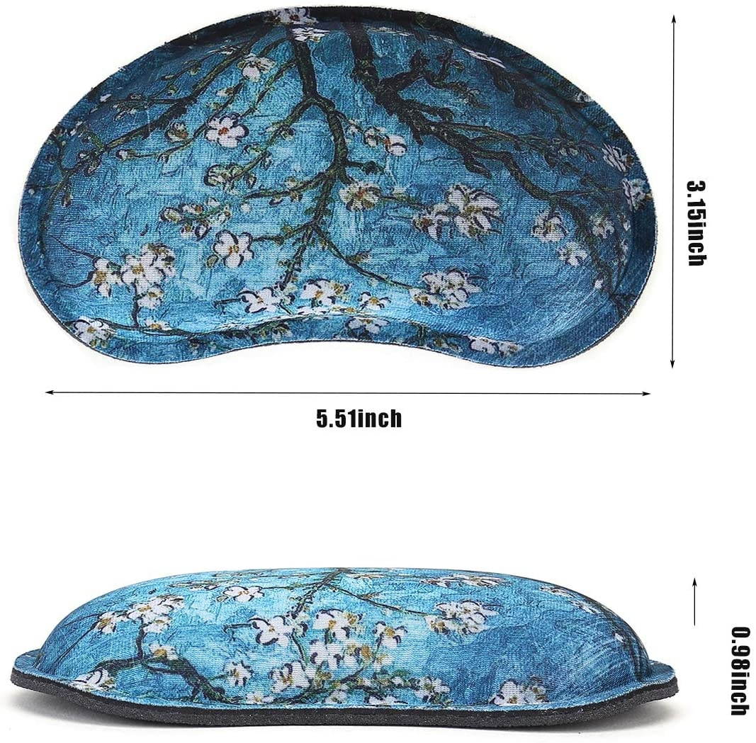 RICHEN Wrist Rests for Keyboard and Mouse Memory Foam Wrist Rest Pad Hand Arm Support Set for Gaming,Office,Computer Laptop and Mac - Anti-Slip & Comfortable for Easy Typing & Wrist (Apricot Flowers)