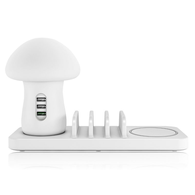 Trexonic 3-in-1 Desk Organizer with Wireless Charging Station and Reading Light