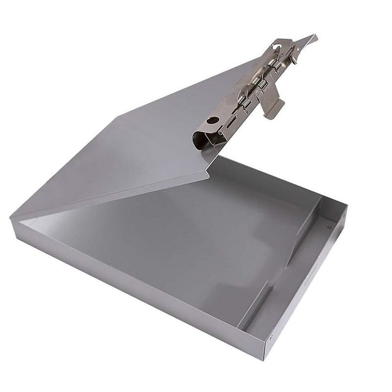Saunders Redi-Rite Aluminum Storage Clipboard 1" Clip Cap 8 1/2 x 12 Sheets Silver 11017