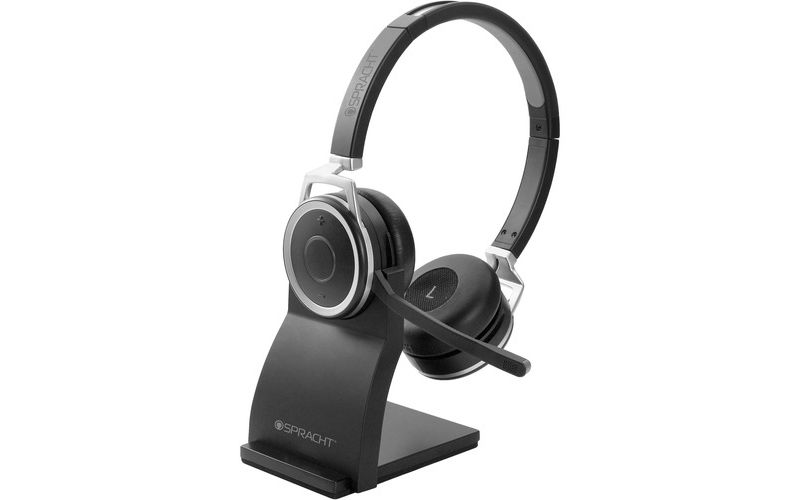 Spracht ZUMBT Prestige Wireless Headset - Stereo - Wireless - Bluetooth - 33 ft - Over-the-head - Binaural - Noise Cancelling Microphone - Black
