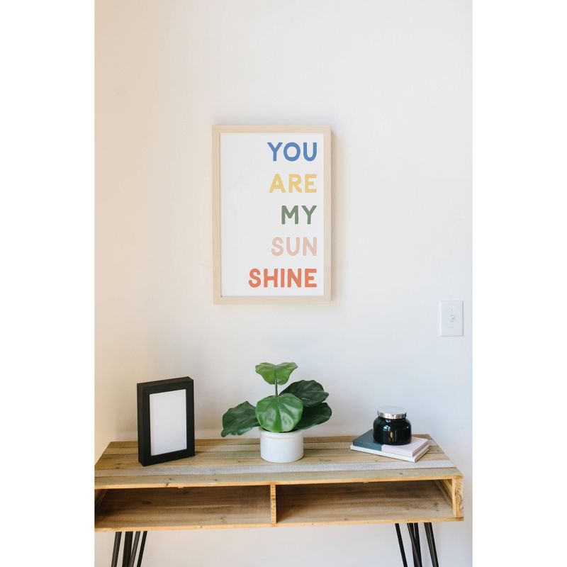 16" x 24" You are My Sunshine Kids' Magnet Board Wall Art Natural - Petal Lane