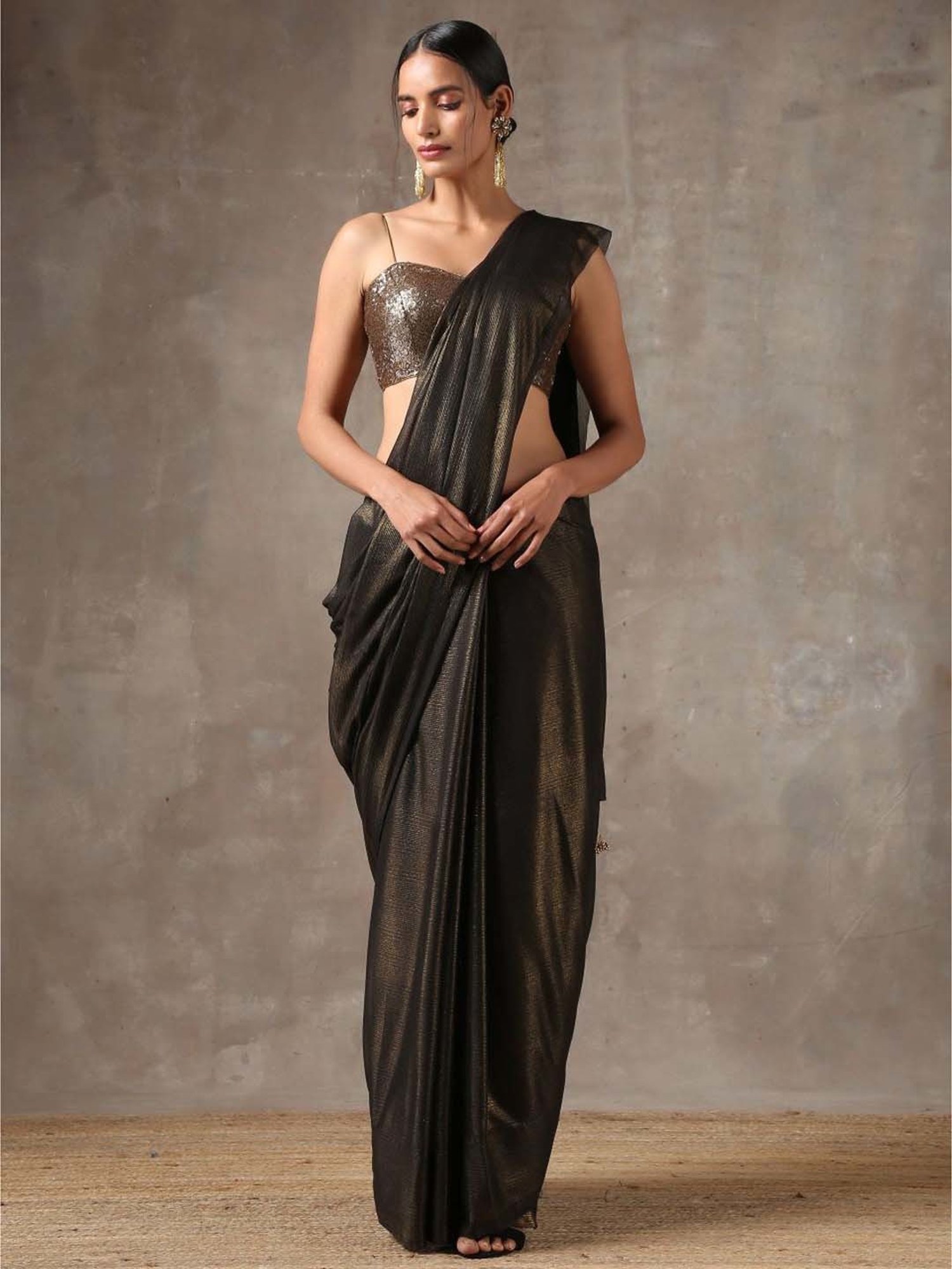 Swtantra Brown Embellished Readymade Blouse