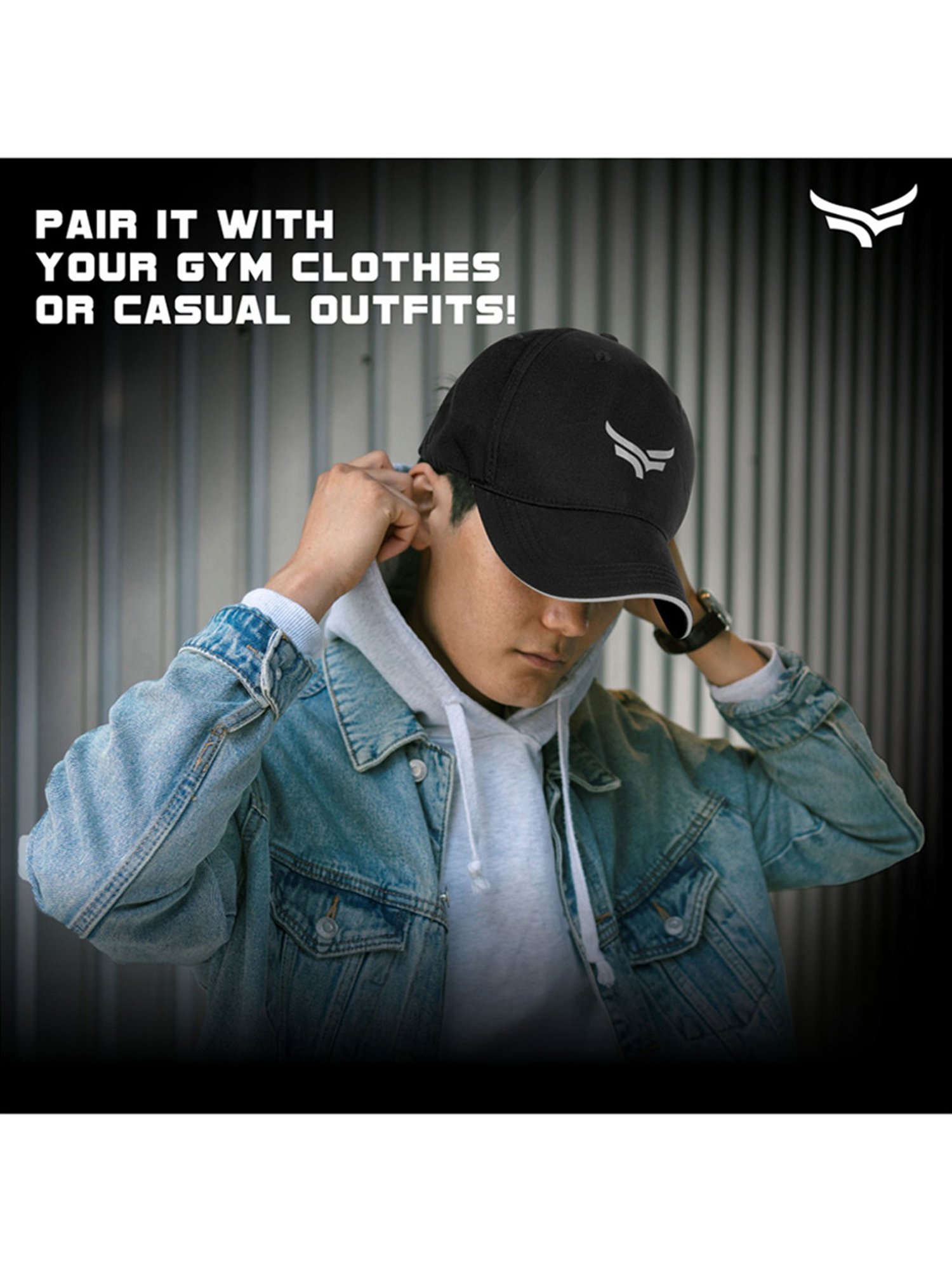 Xtrim Head Caps with Adjustable Strap (Black) Size - Free Size