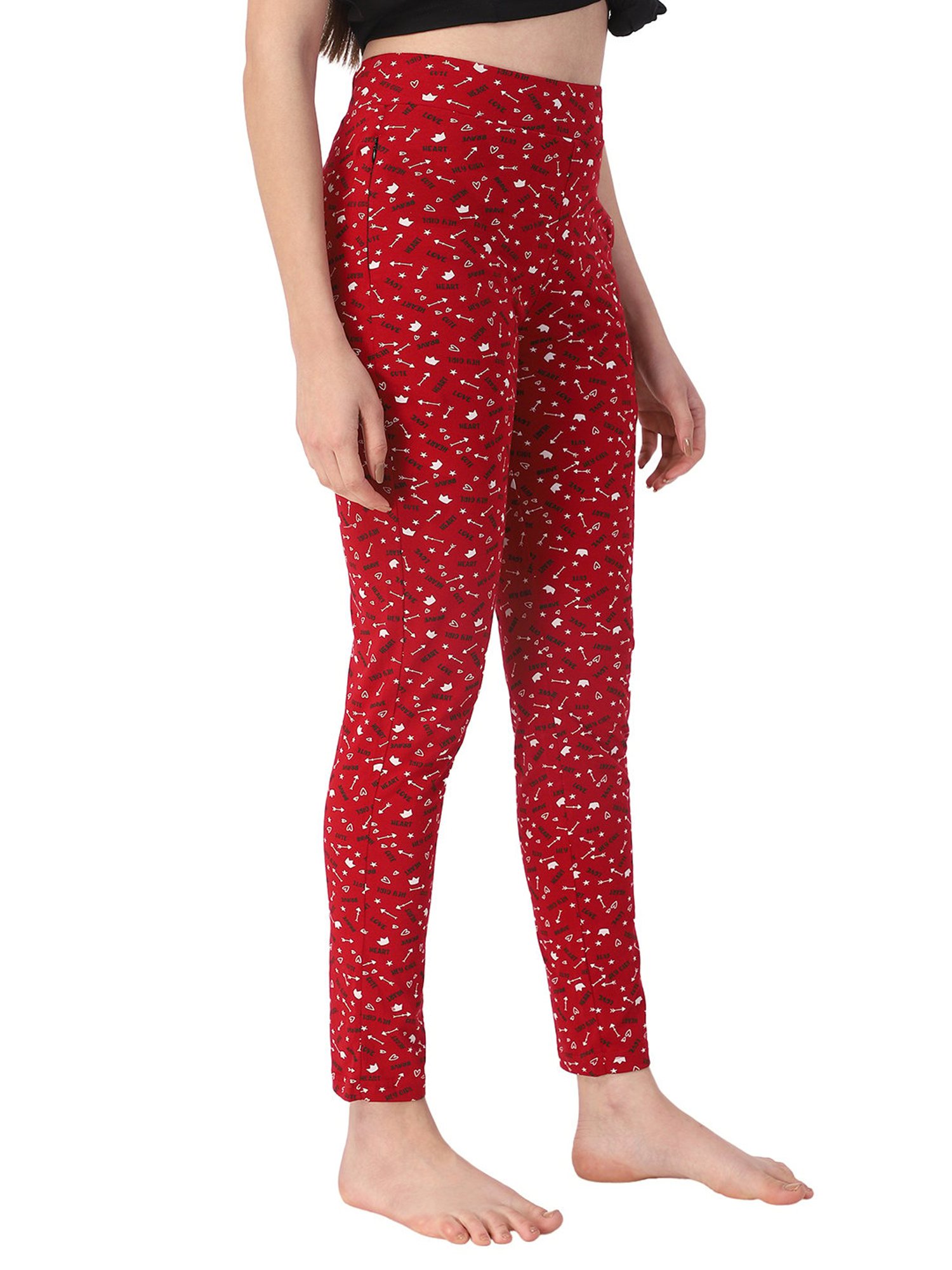 Proteens Maroon Printed Pyjamas