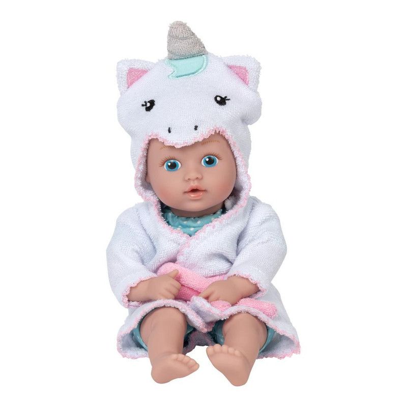 Adora Baby Bath Toy Unicorn, 8.5 inch Bath Time Baby Tot Doll with QuickDri Body