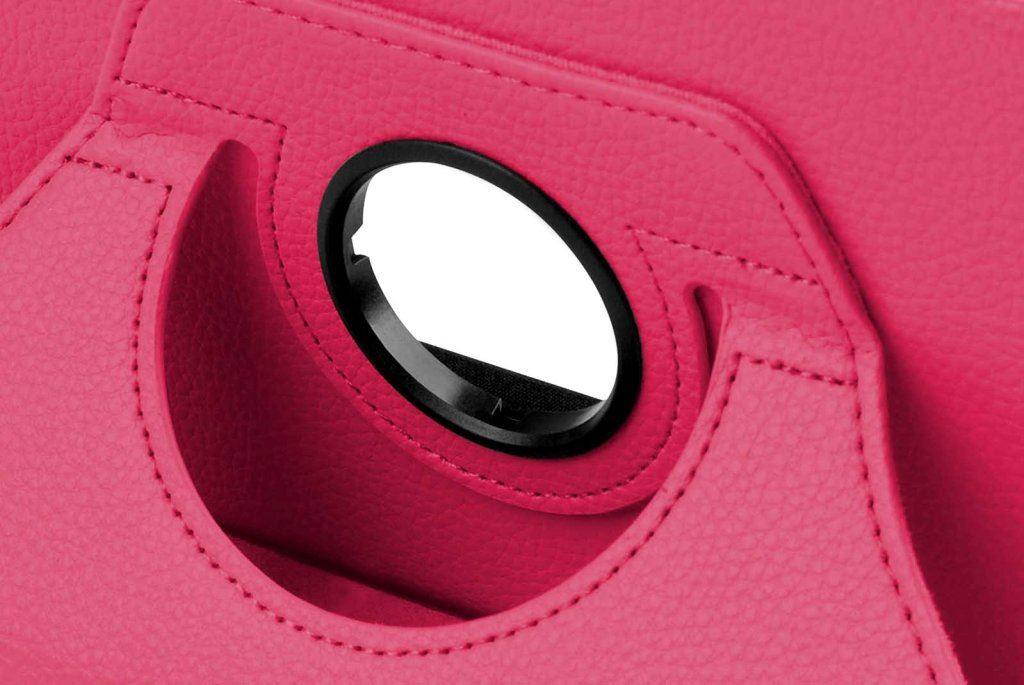 Hellfire Trading PU Leather Case 360 Rotating for Samsung Galaxy Tab 4 T330 8" - Hot Pink