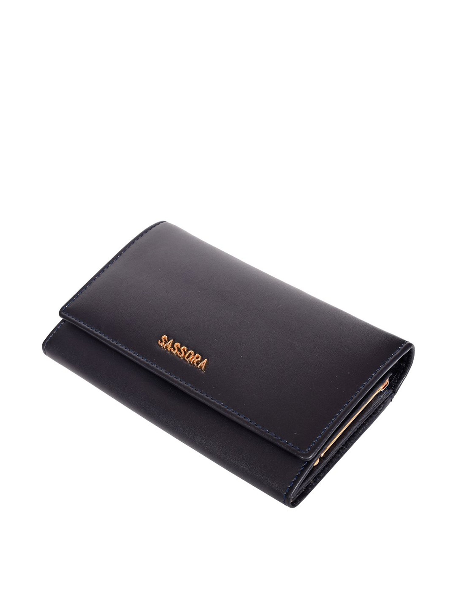 SASSORA Navy Solid Rfid Wallet for Women