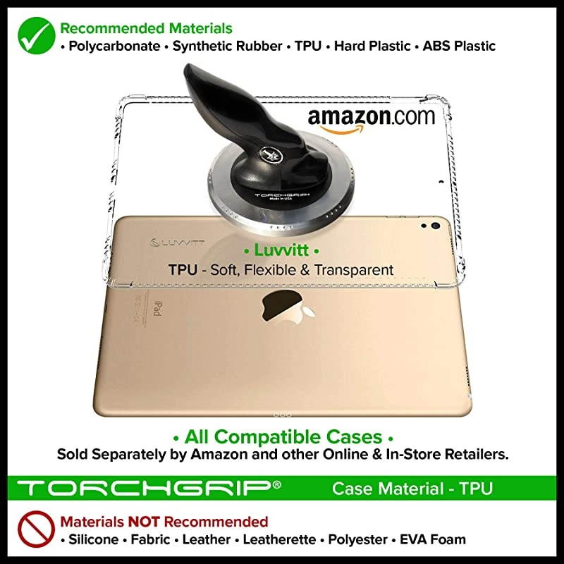 Universal Tablet Stand and Tablet Handle Compatible with iPad Samsung and Most Other Tablets WhiteBlack