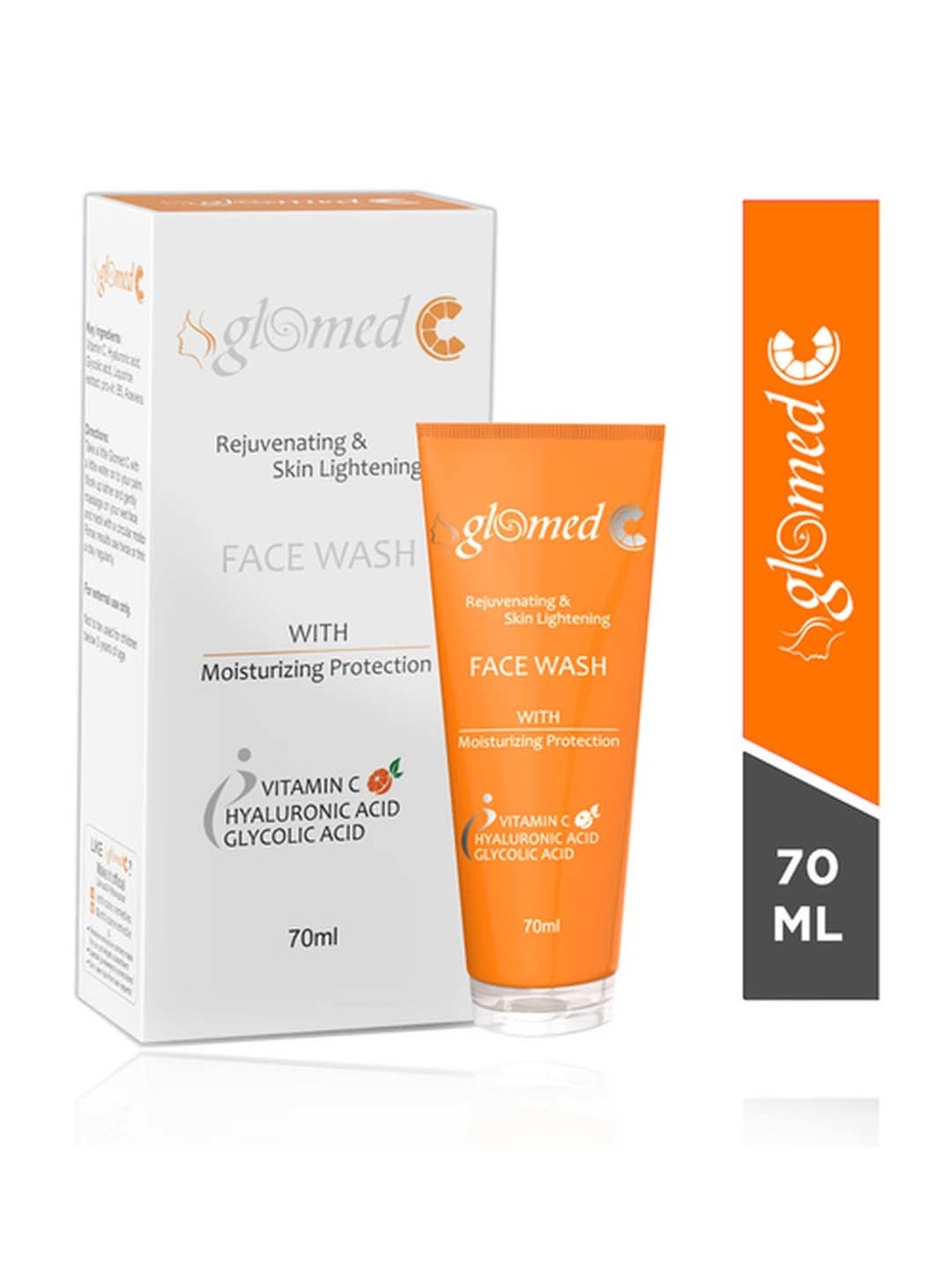 Glomed C Skin Lightening Face Wash - Pack of 2 (70 ml Each)