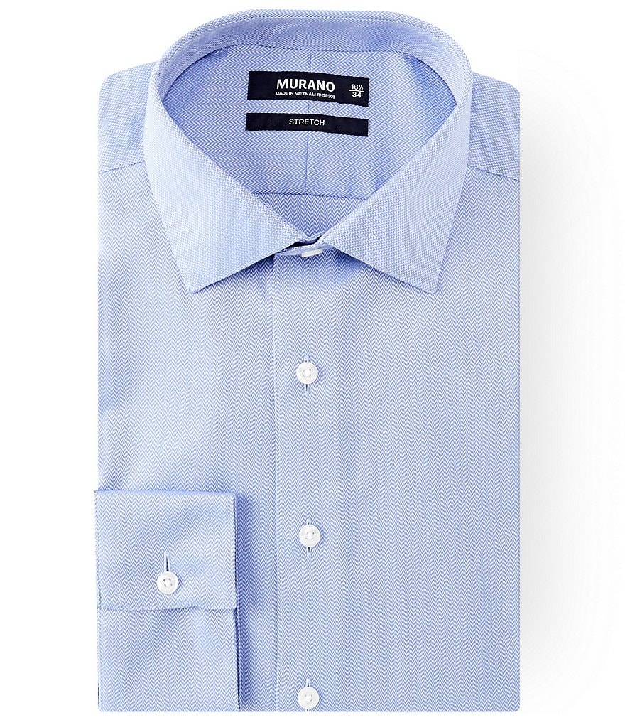 Psycho Bunny Non-Iron Modern Fit Spread Collar Solid Dress Shirt