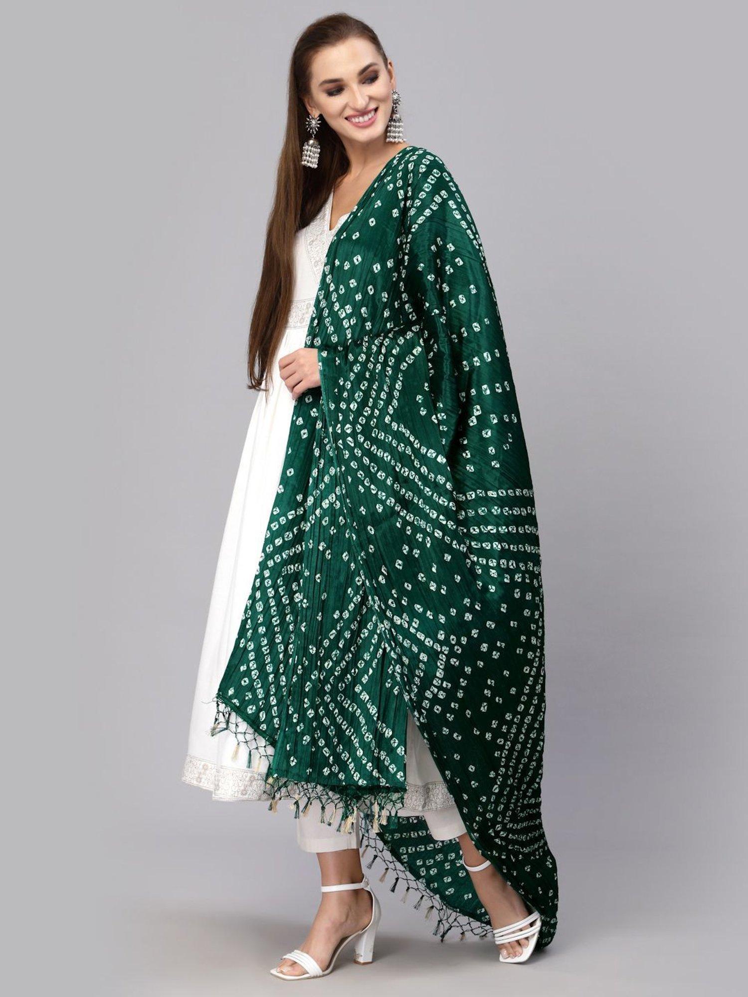 Stylum Green Printed Dupatta