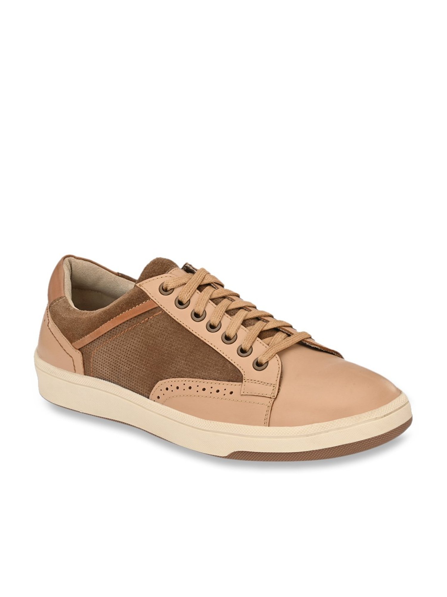Delize Men's Beige Casual Sneakers