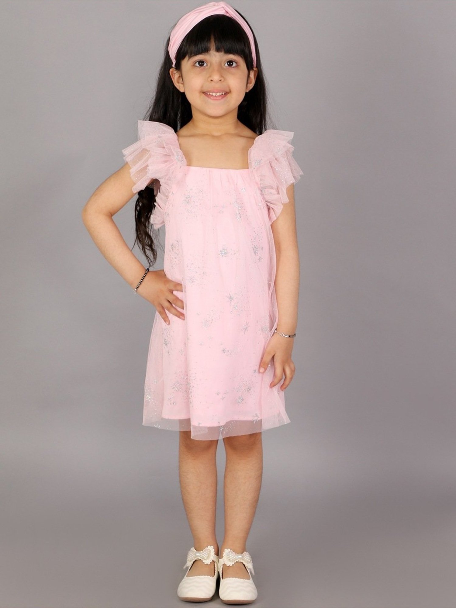 KidsDew Pink Embellished Casual Dress