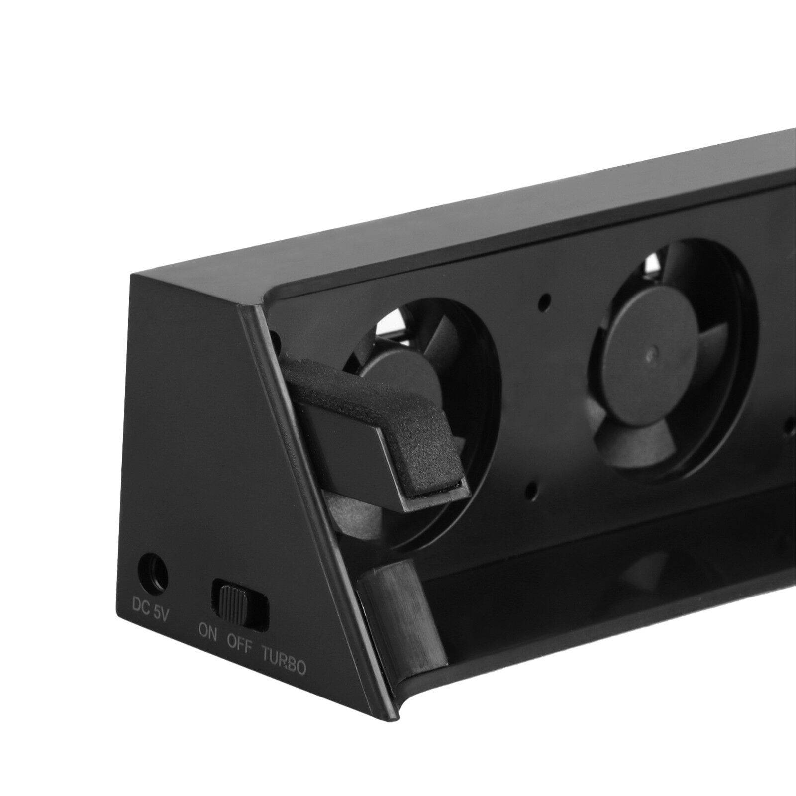 3 Fans Super Cooler Fan External Turbo Temperature Cooling Control for PS4 Slim