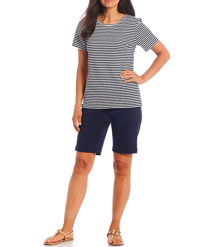 Preston & York Bobbi Striped French Terry Knit Tee
