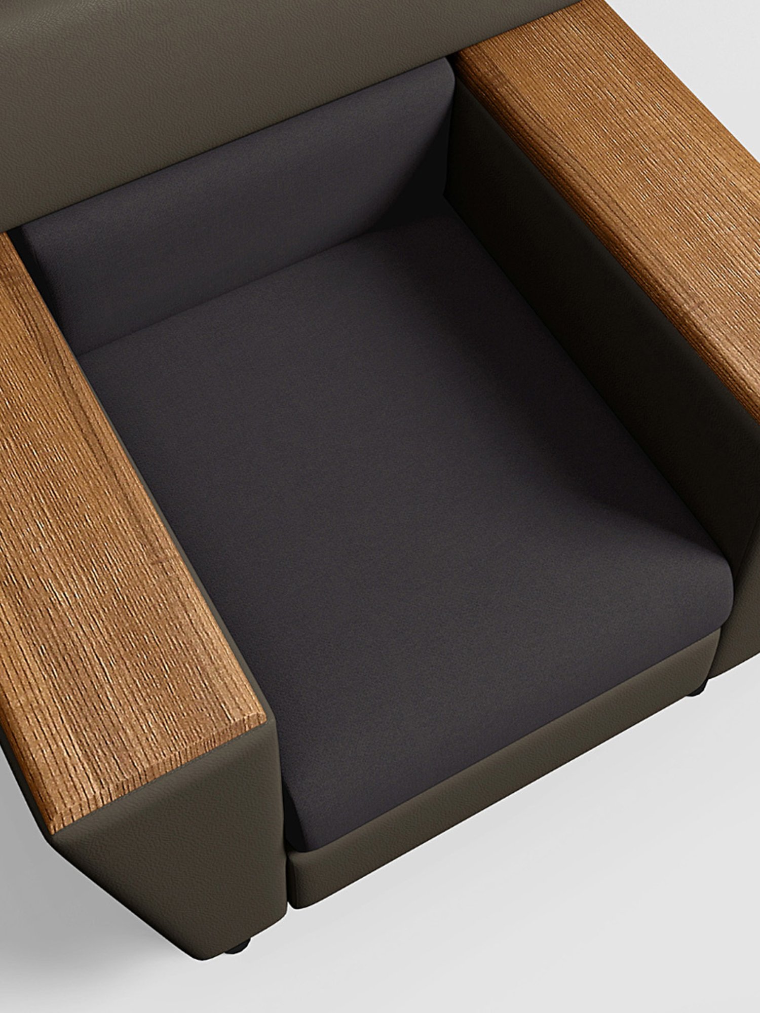 Durian Berry Black Premium Leatherette 2 Seater Sofa