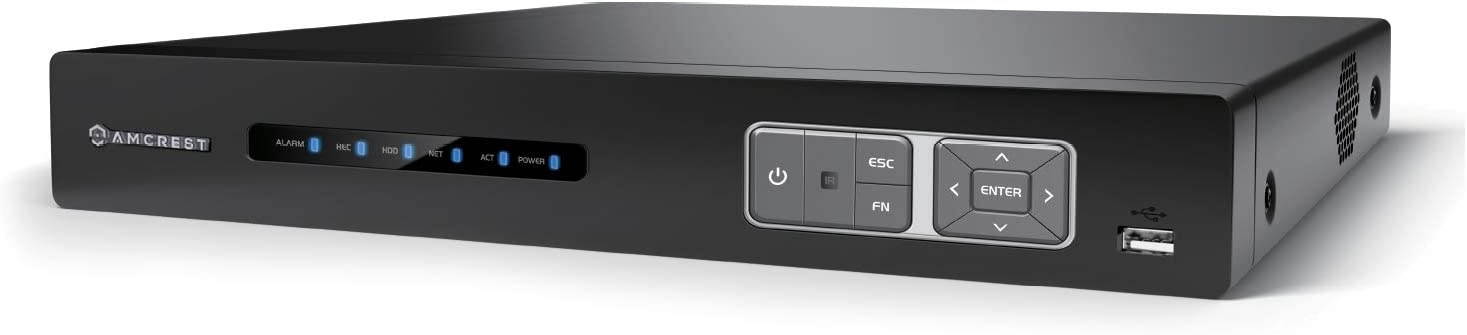 amcrest 4k ultrahd 8 channel ai dvr security camera system recorder, 8mp security dvr for analog security cameras & amcrest ip