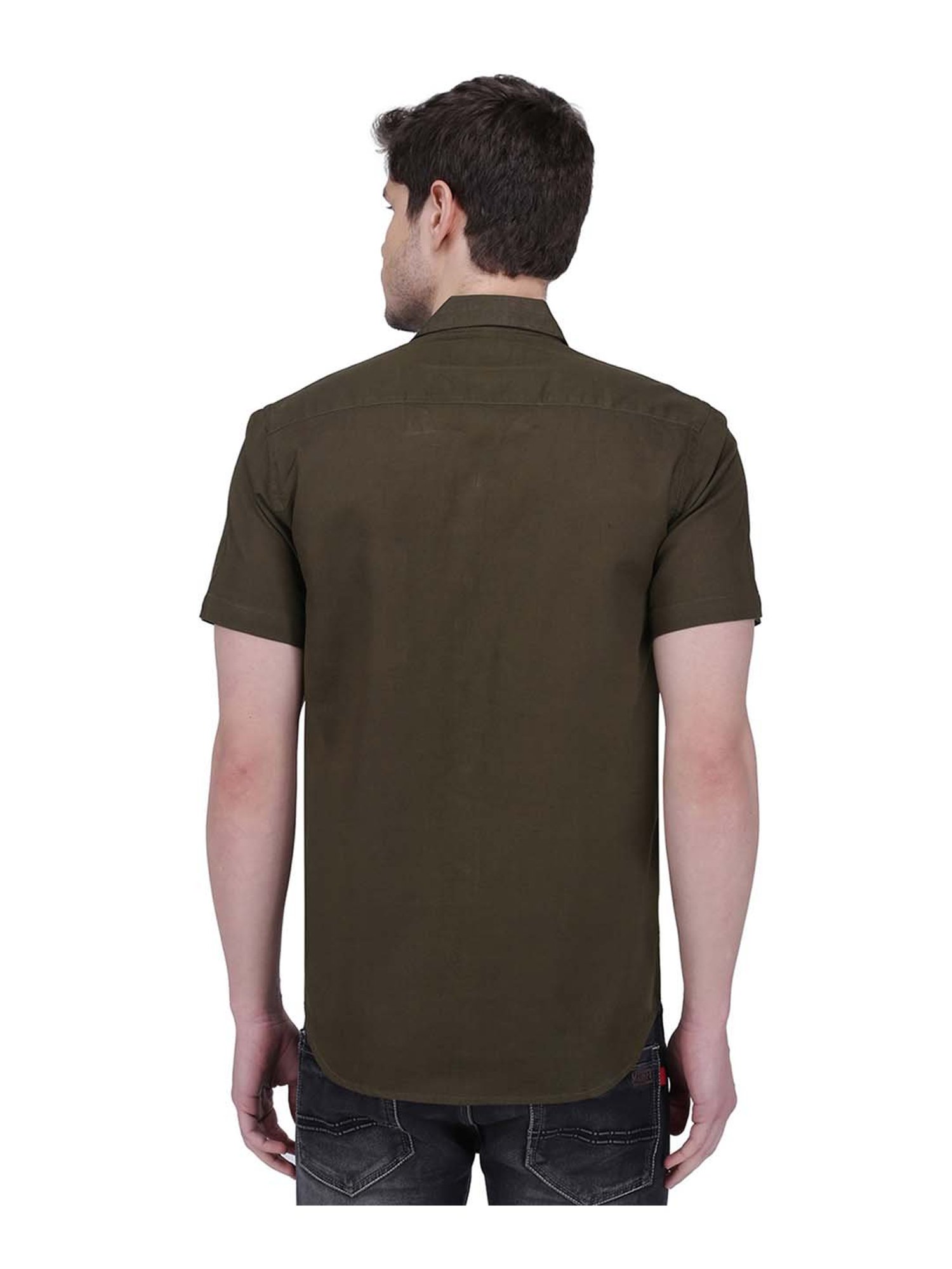 Southbay Olive Green Regular Fit Shirt