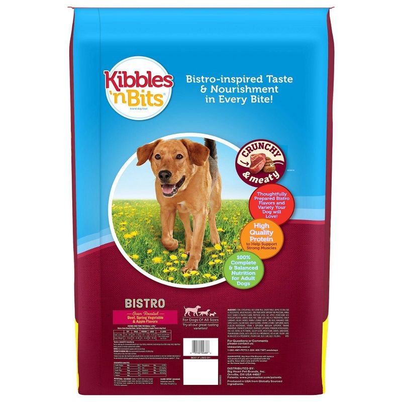 Kibbles`n Bits Bistro Oven Roasted Beef Flavor Dry Dog Food - 50lbs