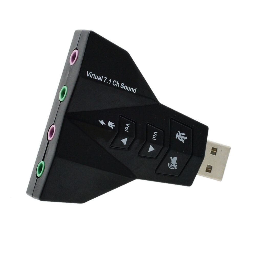 Hot Sale 3D External USB Sound Card 7.1 Channel 5.1 Channel Double Earphone MIC Audio Adapter for Windows Vista/XP/7/8 Linux