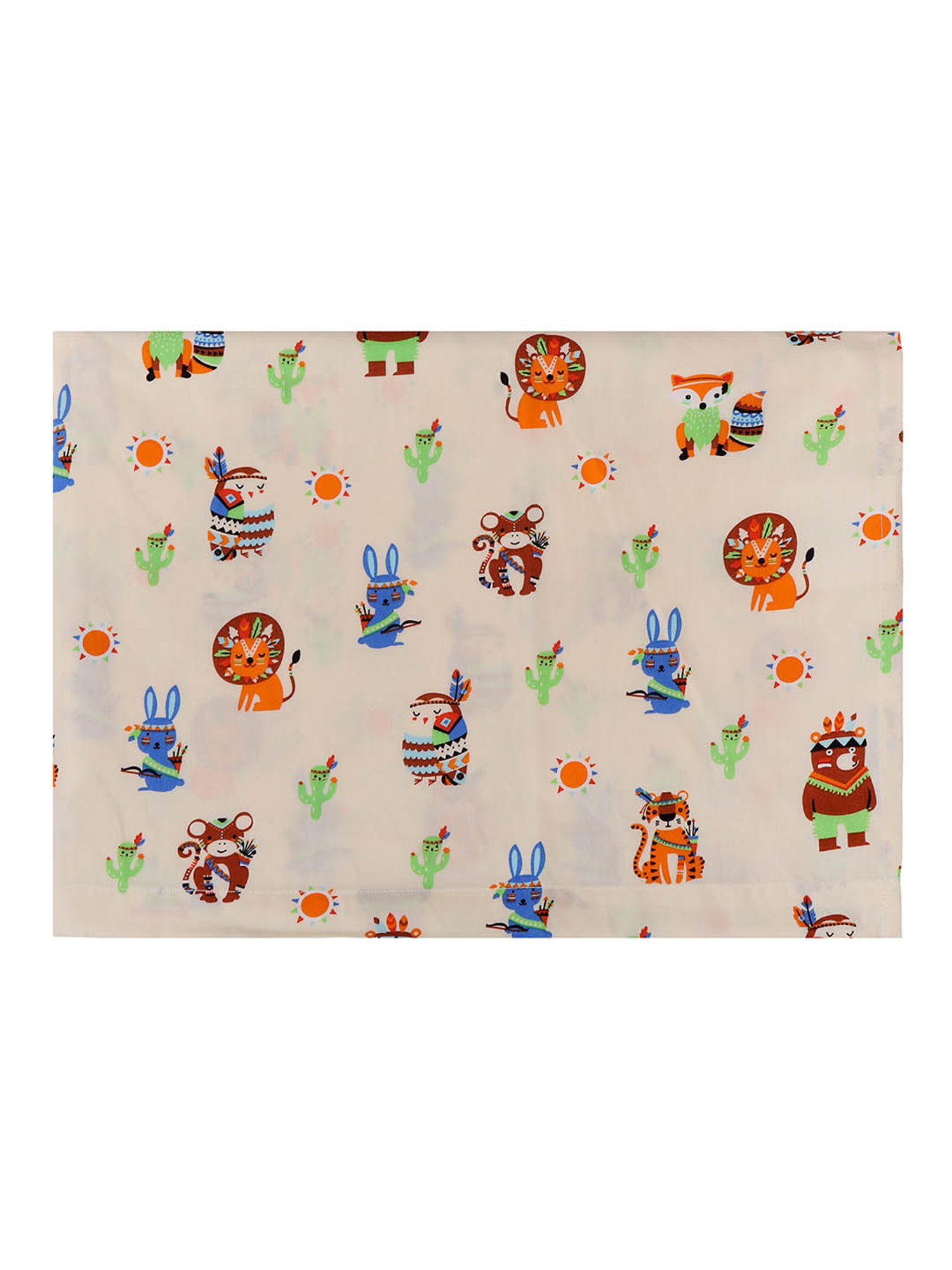 Nigh Nigh Tribal Animal Beige Cotton 300 TC Kids Bed Linen Set