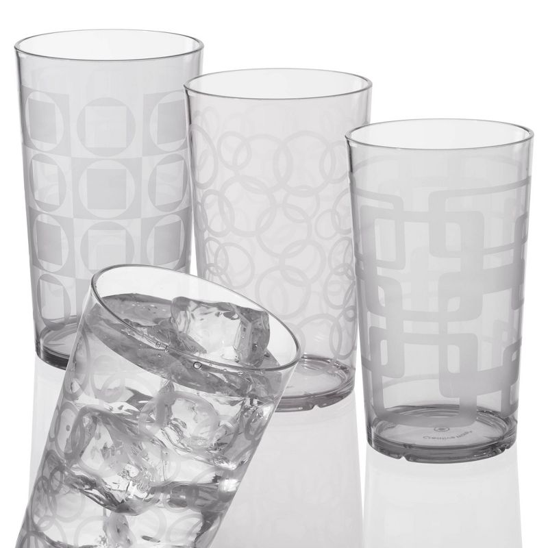 CreativeWare 24oz Acrylic Etched Tumblers - Set of 6