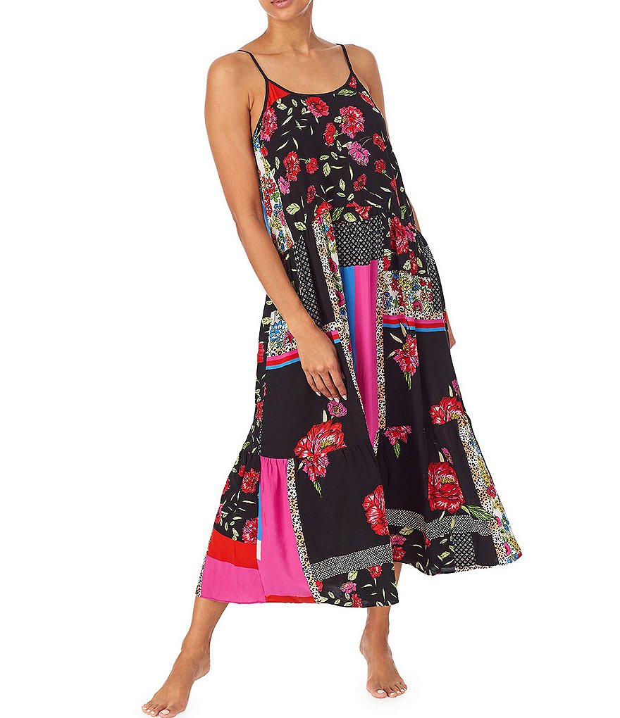 Eileen West Floral Printed Lawn Woven Short Nightgown
