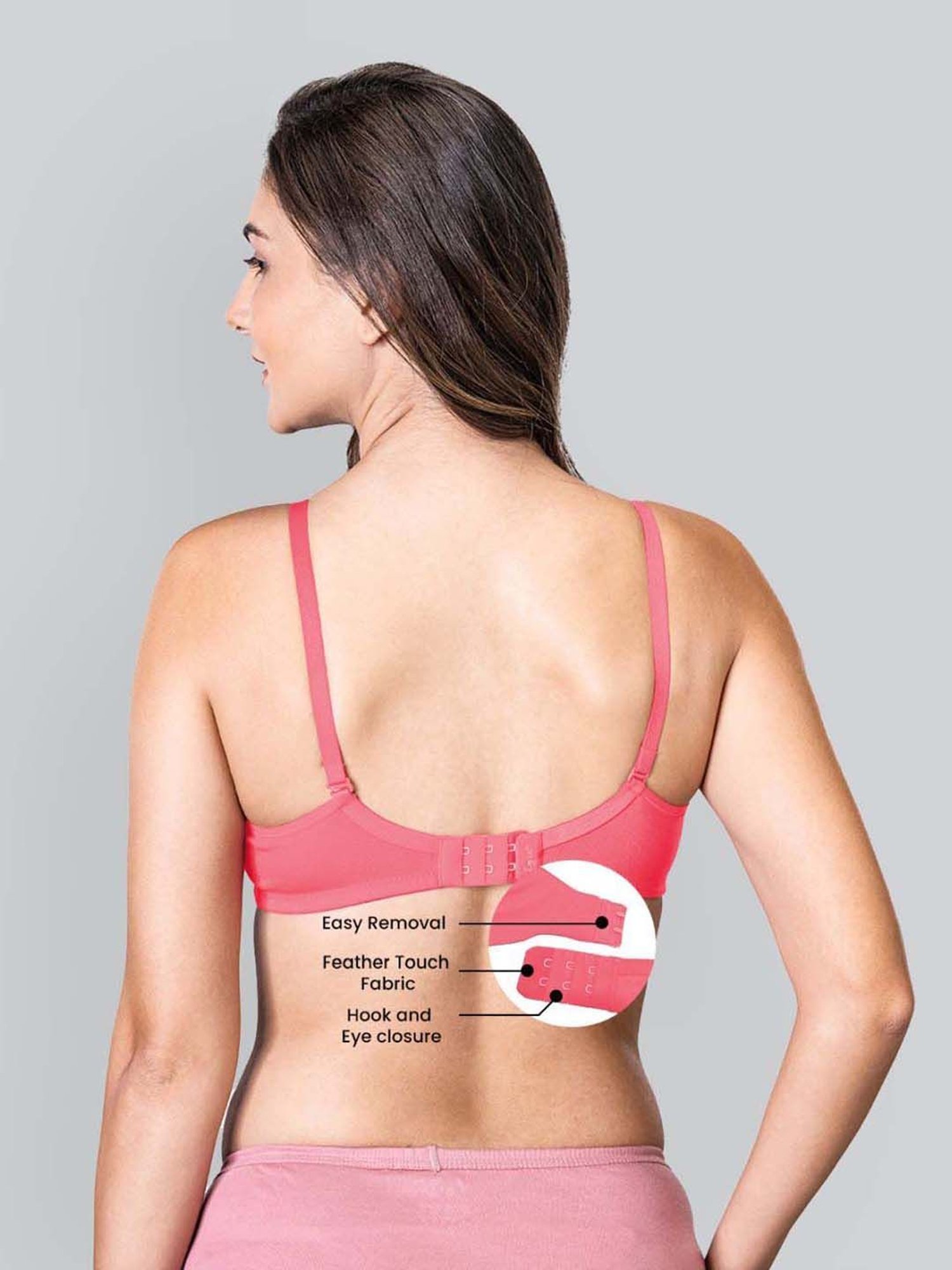 Lyra Peach Cotton T-Shirt Bra