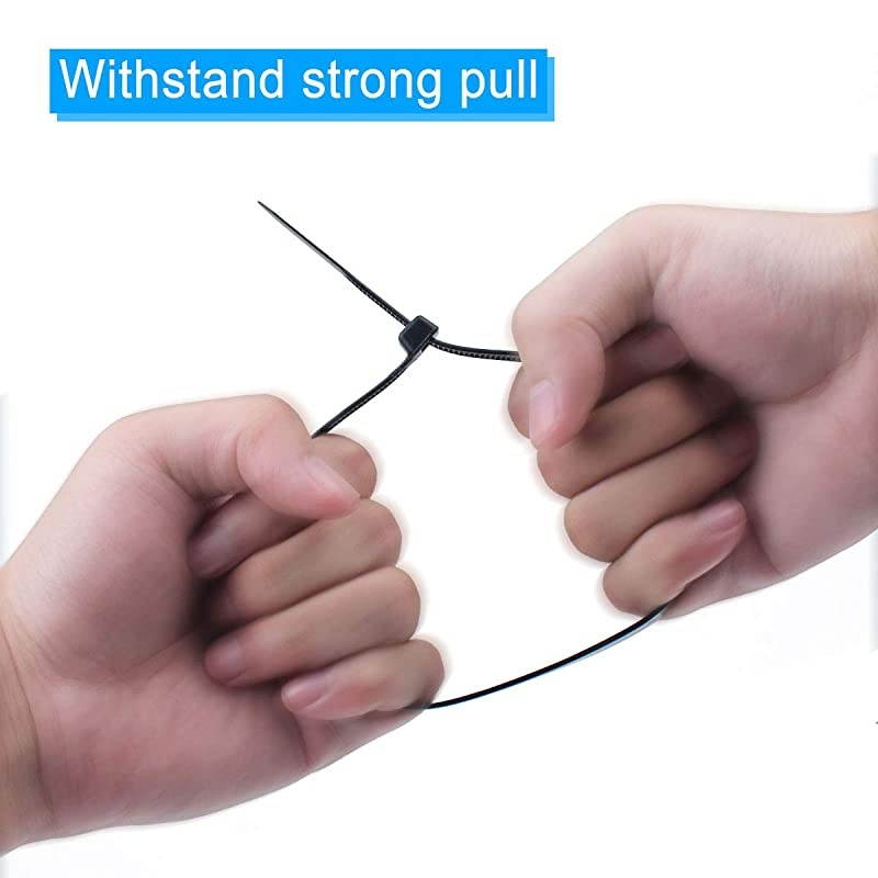 Cable Zip Ties,  Multi-Purpose Heavy Duty Nylon Self Locking Cable Ties Length 16 Inch Width 0.35 Inch, Industrial Grade 175 LB Tensile Strength Wire Ties 100 Pcs - White