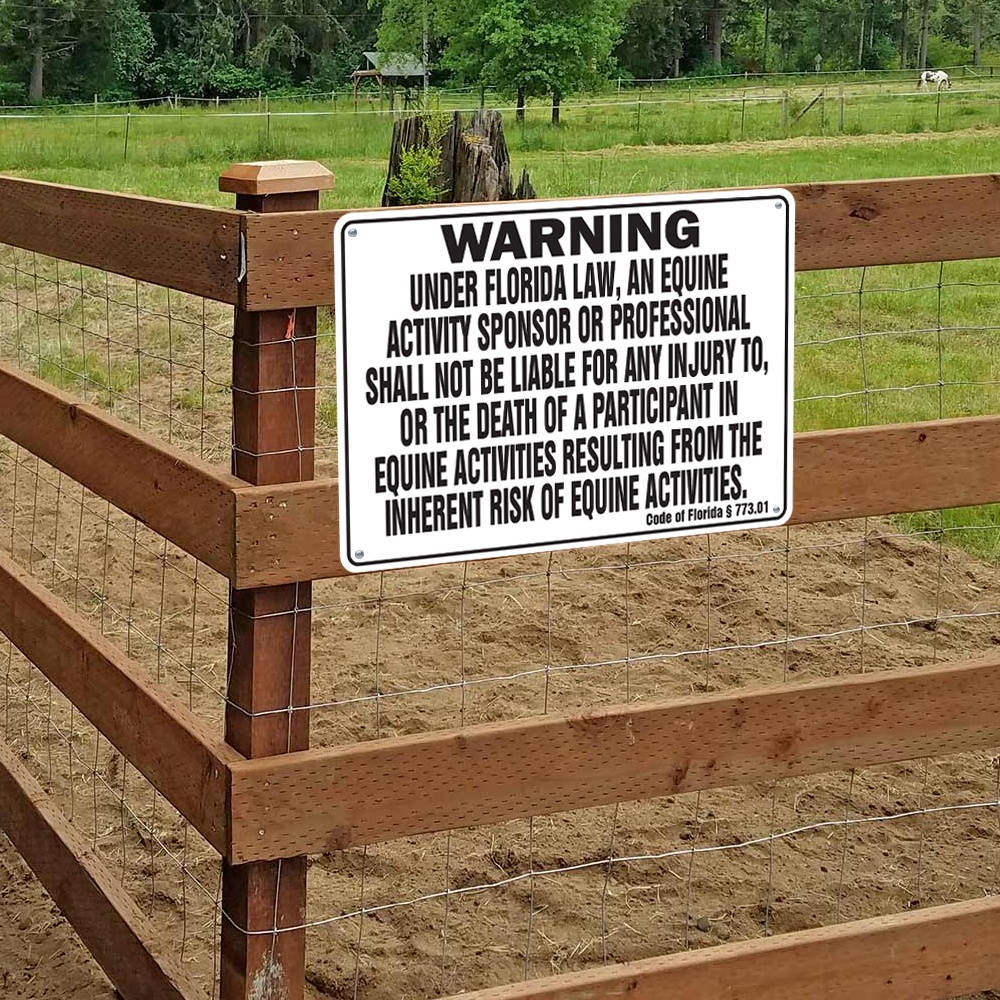 NORTH CAROLINA Equine Sign activity liability warning statute horse barn stable