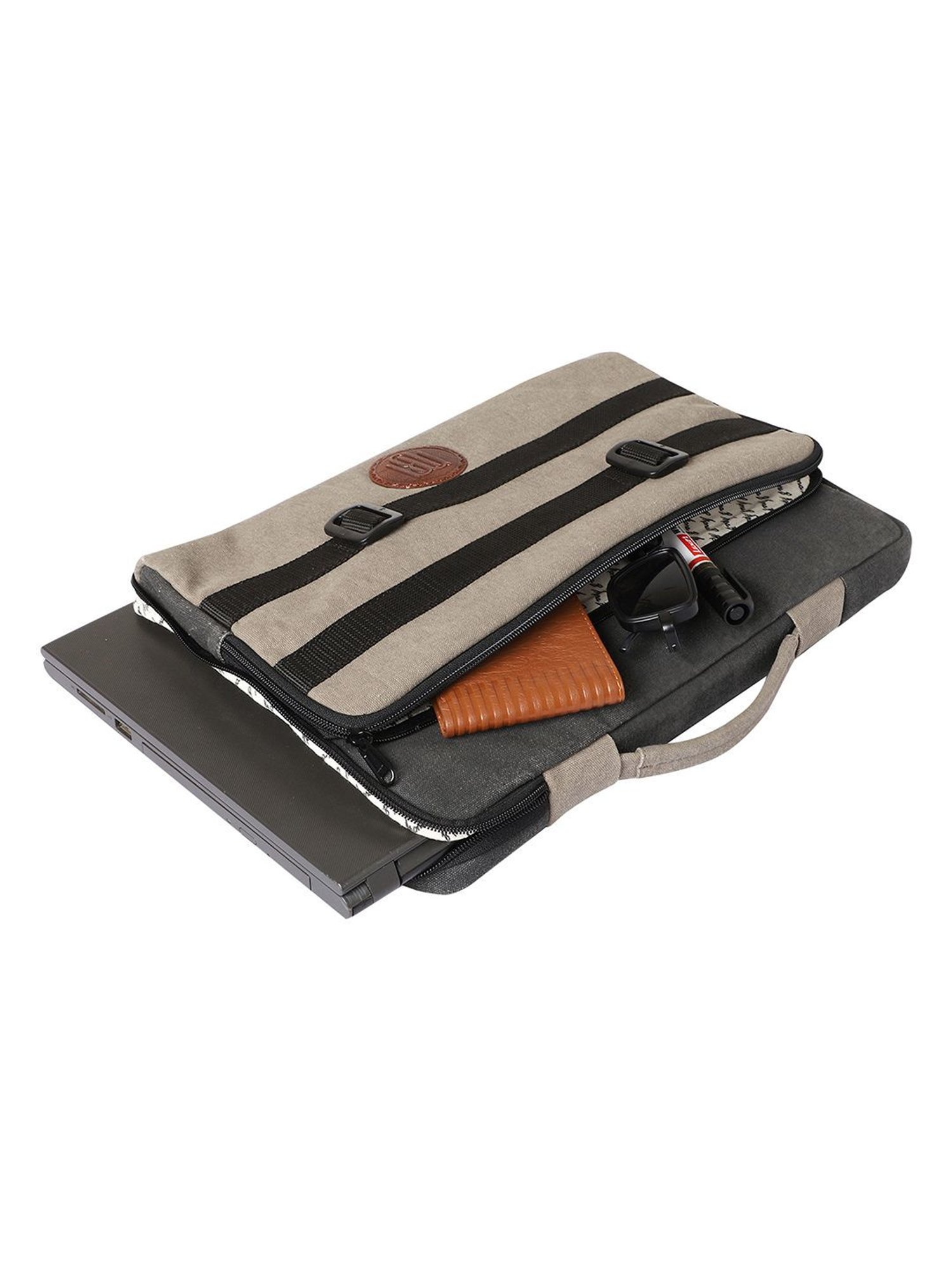 Mona B 4 Ltrs Beige Small Laptop Sleeve