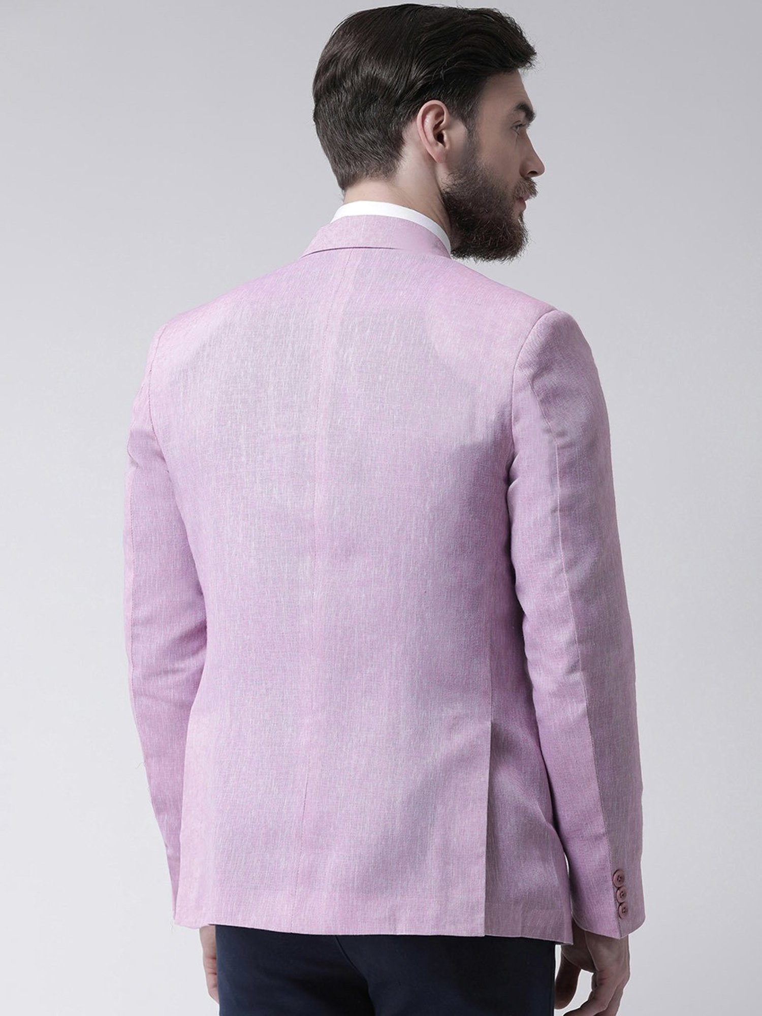 Louis Philippe Light Blue Regular Fit Blazer