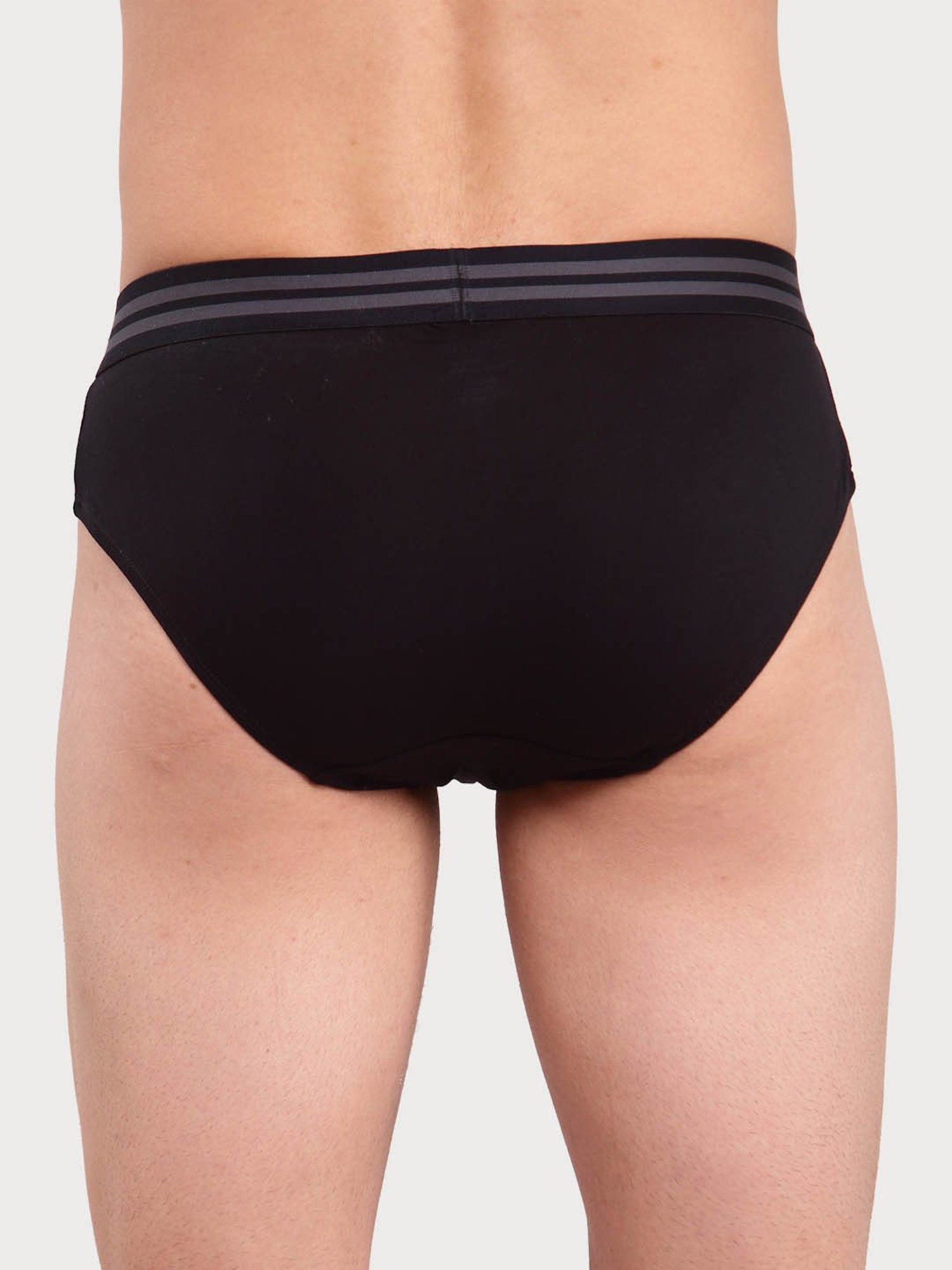 Zoiro Black Cotton Regular Fit Briefs - Pack Of 2