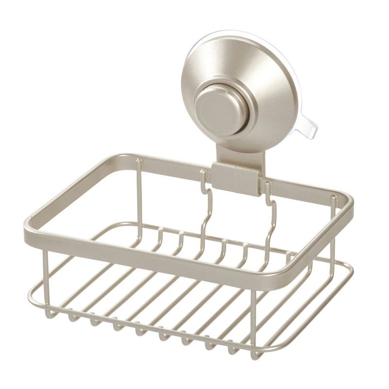 Everett Push Lock Suction Soap Dish Silver - iDESIGN