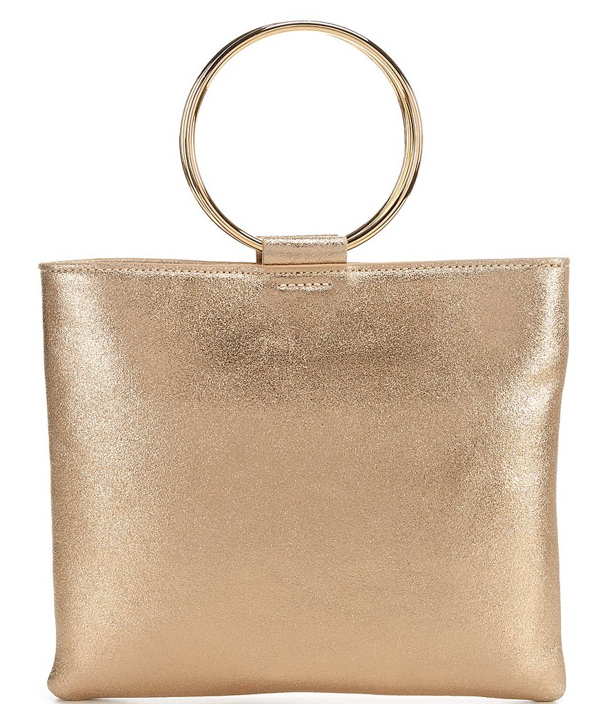 Thacker Le Pouch Metallic Ring Handle Crossbody Bag