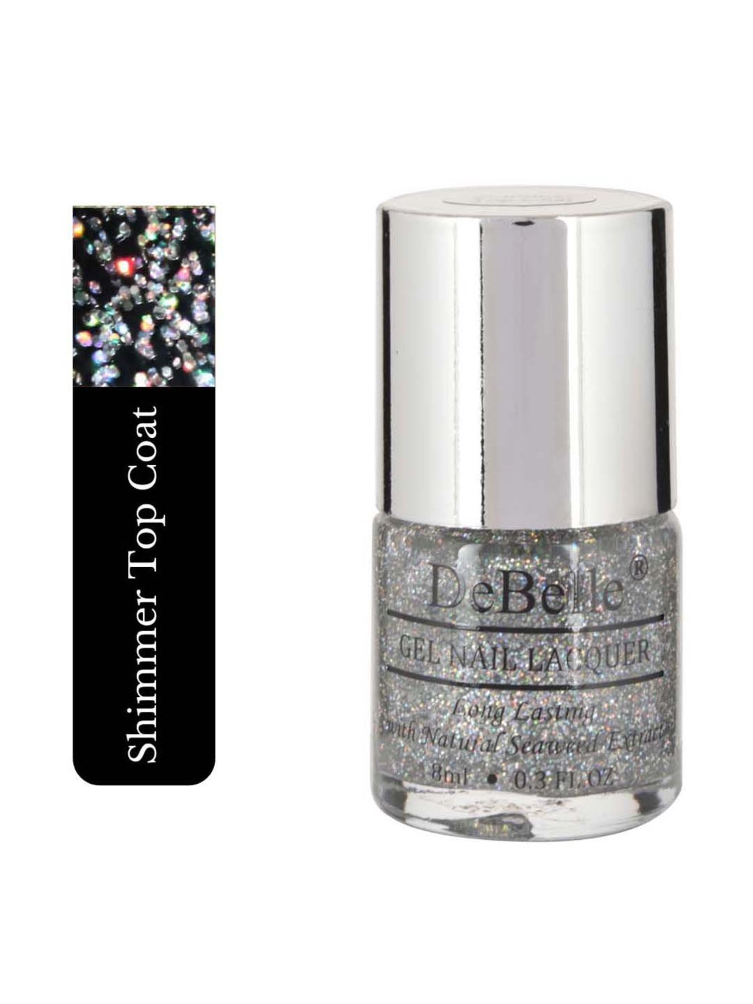DeBelle Gel Nail Lacquer Shimmer Top Coat - 8 ml
