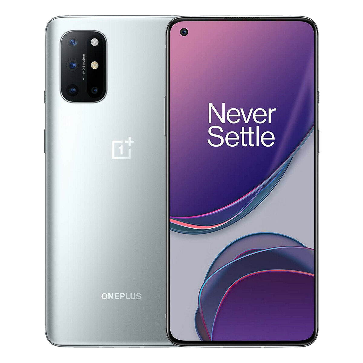 OnePlus 8T 5G Dual-SIM 128GB ROM + 8GB RAM (GSM Only | No CDMA) Factory Unlocked Android Smartphone (Lunar Silver) - International Version