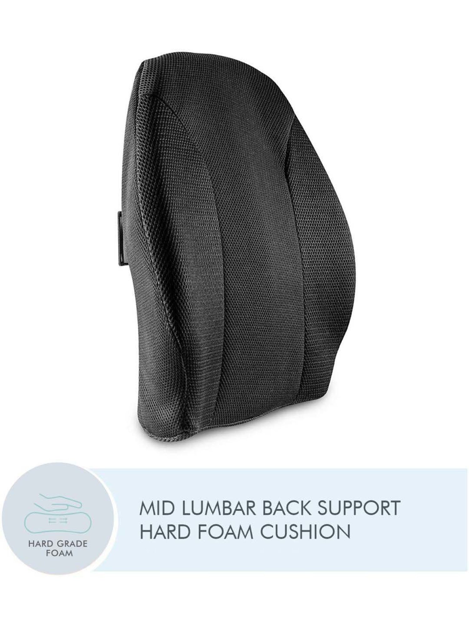 The White Willow Black Back Support Cushion - Set of 1