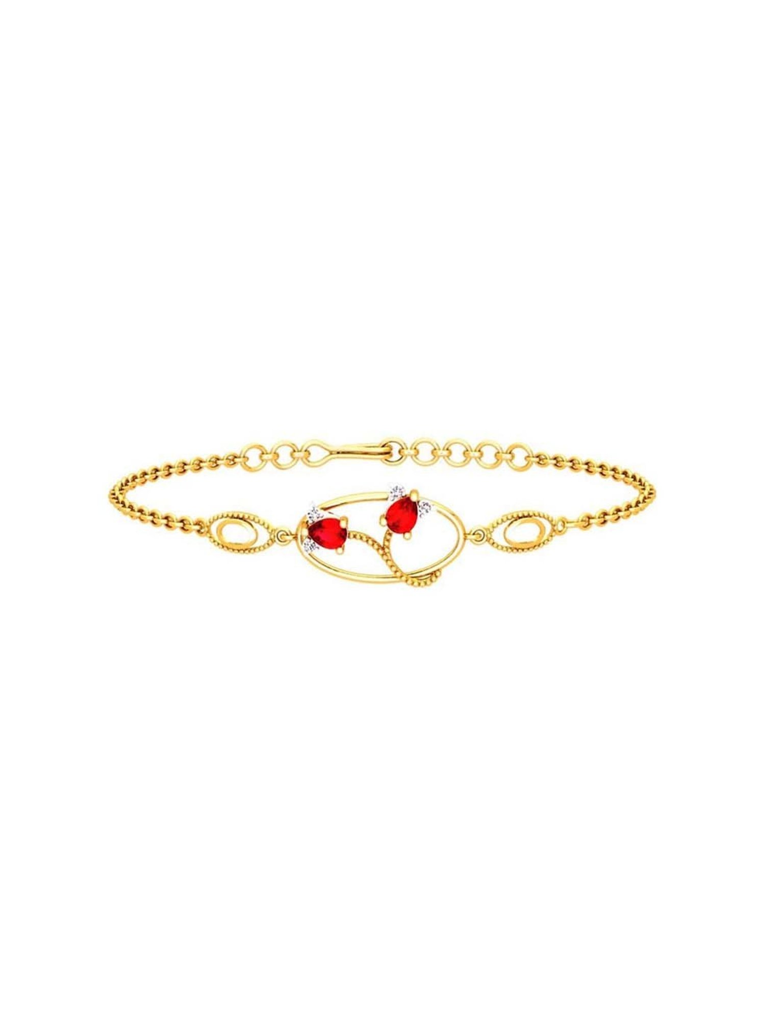 P.C. Chandra Jewellers 22k Yellow Gold Ravishing Rose Bracelet
