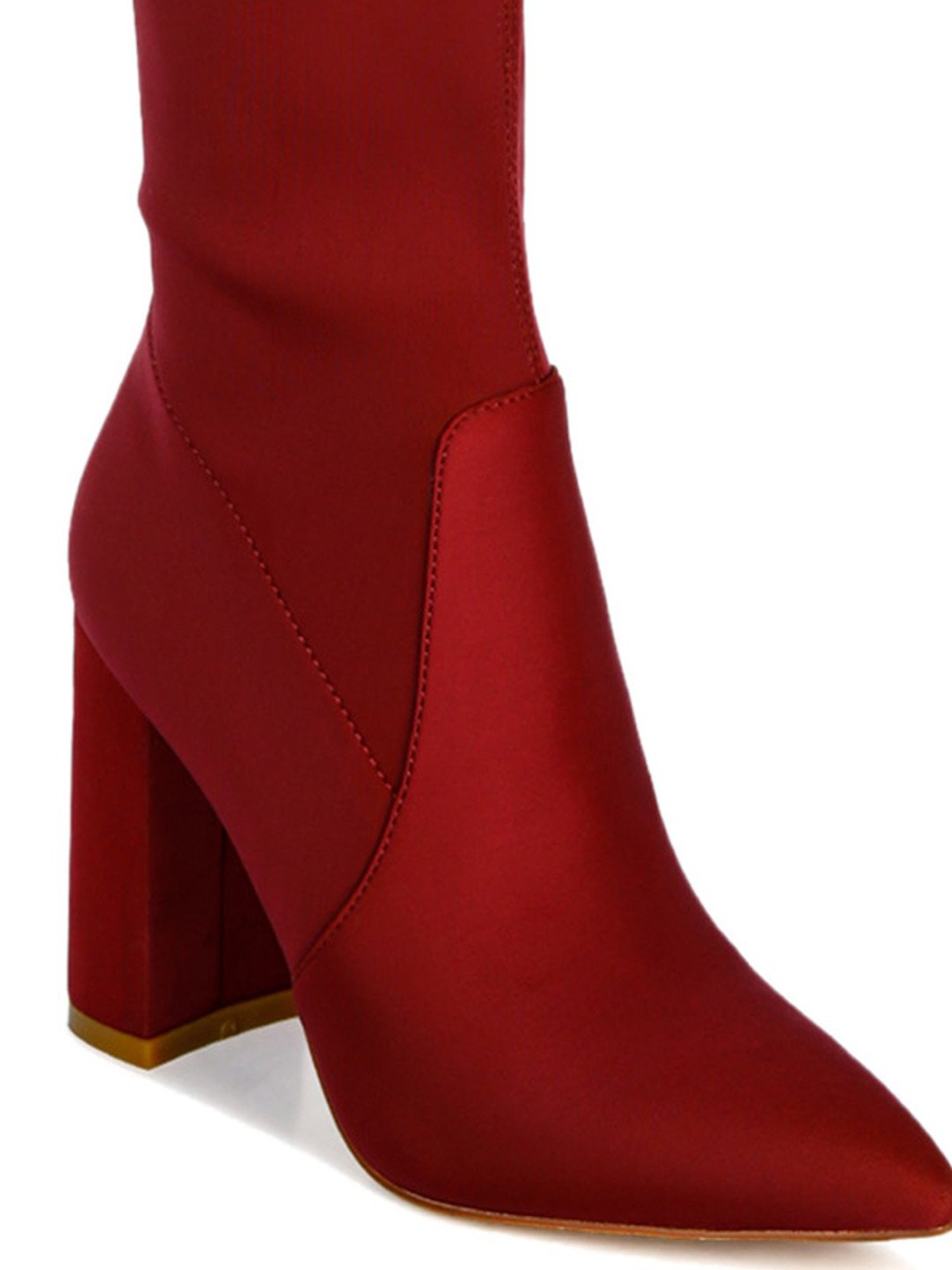 London Rag Women's Burgundy Casual Booties